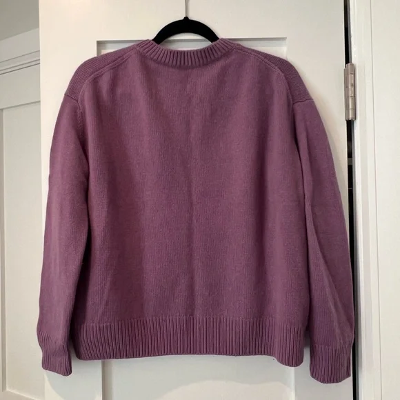 Vince Cashmere Purple Crew Neck Sweater - Picture 2 of 8